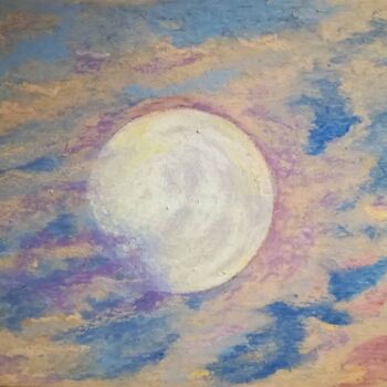 Peinture intitulée "Luna rosa" par Maria Cristina Primavera, Œuvre d'art originale, Pastel