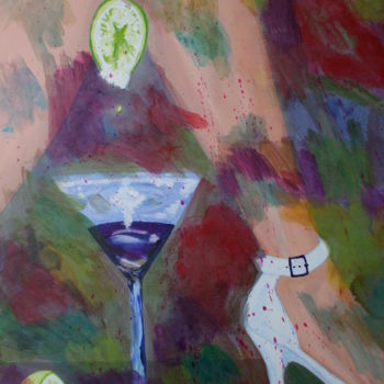 Malerei mit dem Titel "espremendo-citrinos…" von Maria Cunha, Original-Kunstwerk, Acryl