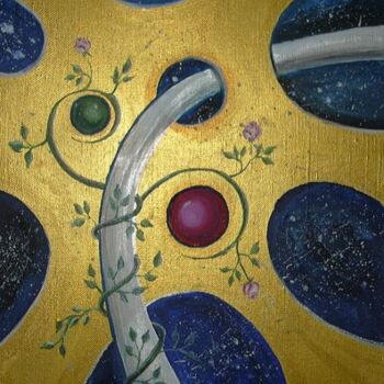 Painting titled "Cosmos" by Maria Dimitrova, Original Artwork