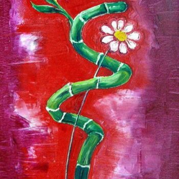 Painting titled ""New Daisy"" by Maria Dimitrova, Original Artwork