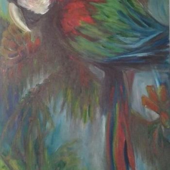 Pintura intitulada ""Aves Do Amazonas…" por Maria Do Rosário Pedroza, Obras de arte originais, Óleo