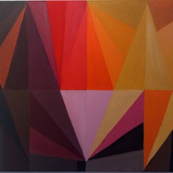 Painting titled "Geometrico" by María Dolores Parada Cordal, Original Artwork, Acrylic Mounted on Wood Stretcher frame
