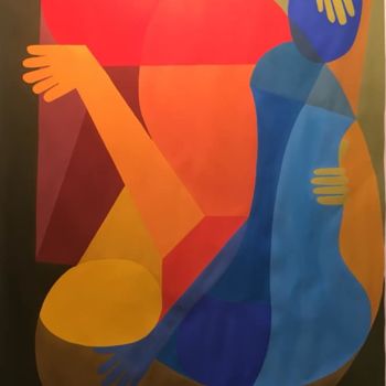 Painting titled "TOUCH" by Maria Fernandes Marques, Original Artwork, Gouache