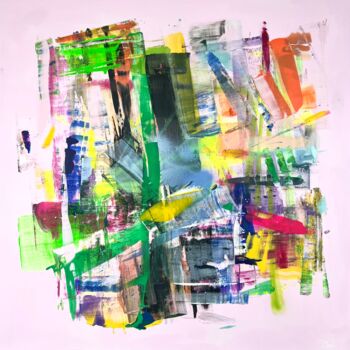Pintura titulada "Rhythms in colour" por Maria Esmar, Obra de arte original, Acrílico Montado en Bastidor de camilla de made…