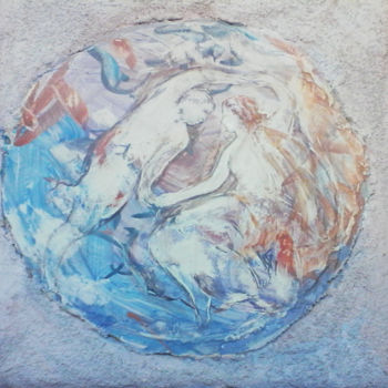 Pittura intitolato "Sky" da Maria Foskolaki, Opera d'arte originale, Tempera