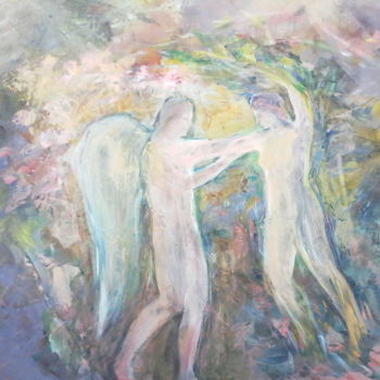 Pittura intitolato "DAFNE REDEVIENNE FI…" da Maria Foskolaki, Opera d'arte originale, Encausti