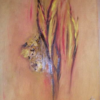 Peinture intitulée "Le blé" par Maria Foti, Œuvre d'art originale, Huile
