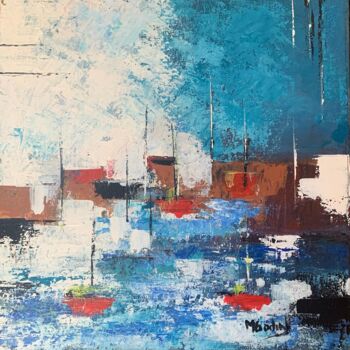 Картина под названием "Harbor" - Maria Godinho, Подлинное произведение искусства, Акрил