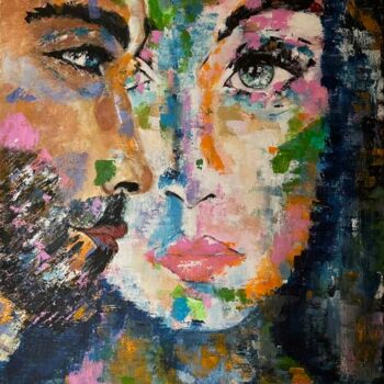 Painting titled "You and Me" by Maria Godinho, Original Artwork, Acrylic