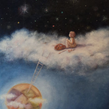 Pintura titulada "Il mio cielo" por Maria-Grazia Innocenti, Obra de arte original, Acrílico
