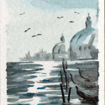Peinture intitulée "Venice - Venezia#2" par Maria Grazia Sabella, Œuvre d'art originale, Aquarelle