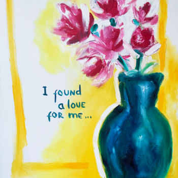 Peinture intitulée "Flowers 1" par Maria Gur, Œuvre d'art originale, Huile