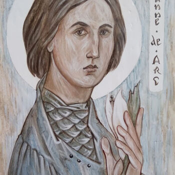 绘画 标题为“Jeanne de Arc” 由Maria Iablonskaia, 原创艺术品, 彩画