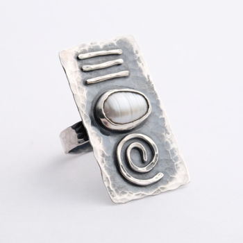 Design mit dem Titel "Sterling silver rin…" von Maria Iurkova, Original-Kunstwerk, Schmuck