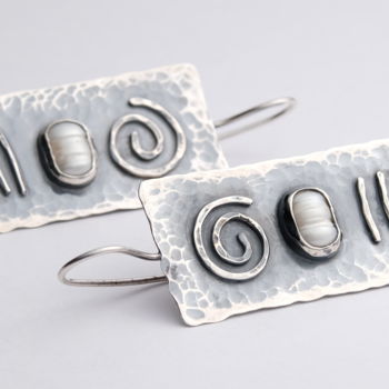 Design intitulada "Sterling silver ear…" por Maria Iurkova, Obras de arte originais, Jóias
