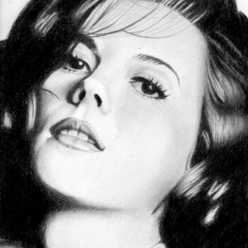 Dessin intitulée "Natalie Wood" par Maria Jose Bischoff, Œuvre d'art originale, Graphite