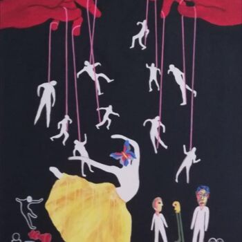 Peinture intitulée ""Πνεύμα και ψυχή"" par Maria Karageorgiou, Œuvre d'art originale, Acrylique