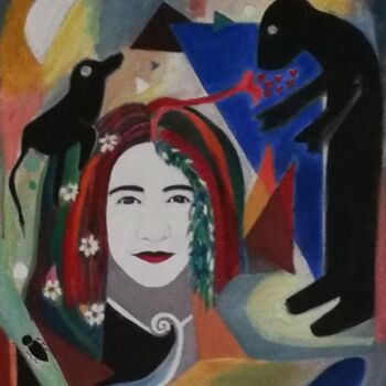 Pintura intitulada "ΕΝΟΤΗΤΑ ΦΑΝΤΑΣΙΑ" por Maria Karageorgiou, Obras de arte originais, Acrílico