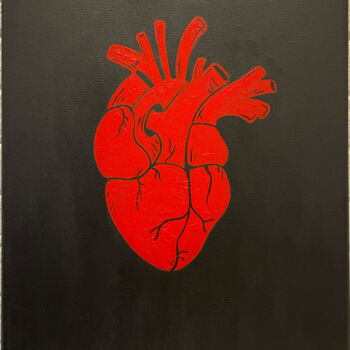 Schilderij getiteld "«Сердце»" door Maria Kovalenko, Origineel Kunstwerk, Acryl Gemonteerd op Houten paneel