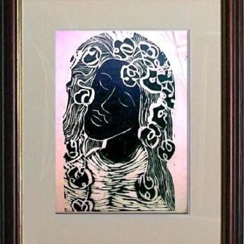 Printmaking titled "34_Madalena" by Maria Lucia Pacheco, Original Artwork, Xylography