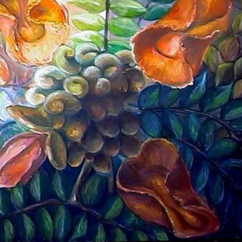 Pintura titulada "Flores de Itapema II" por Maria Lucia Pacheco, Obra de arte original, Oleo