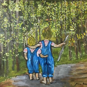 Pintura titulada "Siempre juntos" por Bascoy, Obra de arte original, Acrílico