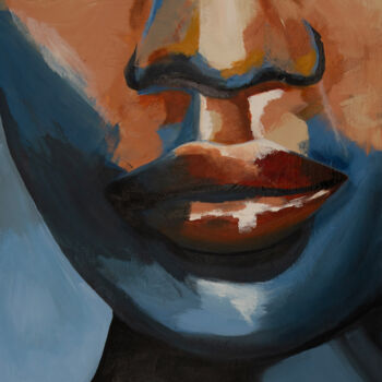 印花与版画 标题为“Abstract Face // No…” 由Maria Lundsten, 原创艺术品, 数字油画