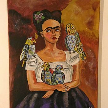 Peinture intitulée "Frida Kahlo" par Mariam, Œuvre d'art originale, Acrylique