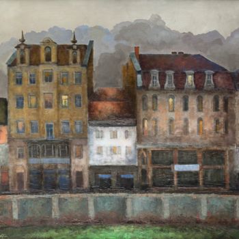 Pittura intitolato "«Страсбург. Канал»" da Mariia Mosunova Korotkina, Opera d'arte originale, Olio