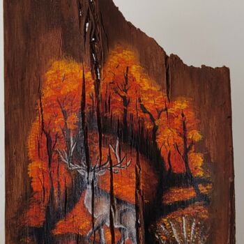 Pintura intitulada "The Fall" por Maria Nasr, Obras de arte originais, Óleo