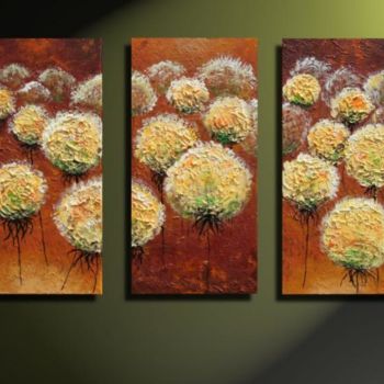 Pintura titulada "flowers" por Maria Pietkun, Obra de arte original, Oleo