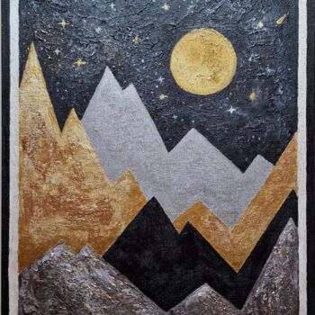 Картина под названием "Гималаи" - Мария Подлесных, Подлинное произведение искусства, Акрил