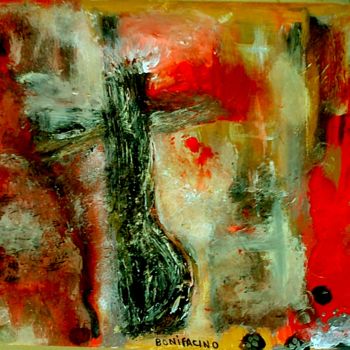 Painting titled "serie-cristica-2cru…" by Maria Raquel Bonifacino, Original Artwork, Acrylic