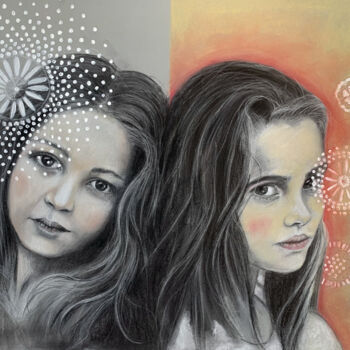 Peinture intitulée "Friendship 2" par Maria Romano, Œuvre d'art originale, Pastel