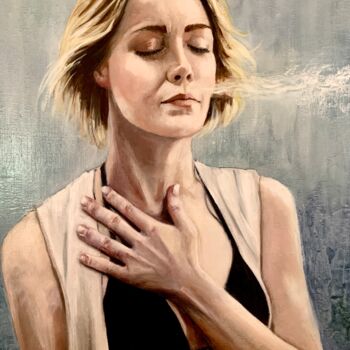 Painting titled "Breath" by Maria Romano, Original Artwork, Oil