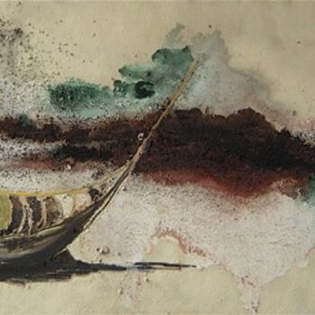 Pintura titulada "Barca sin tormenta" por Maria Rosa Astorga, Obra de arte original