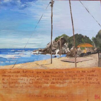 Ζωγραφική με τίτλο "Playa Lupita" από Maria Rosa Astorga, Αυθεντικά έργα τέχνης