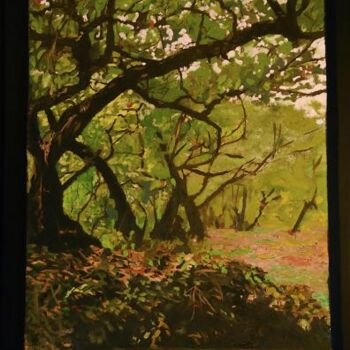 Pintura titulada "Arboles en el bosqu…" por Maria Rosa Astorga, Obra de arte original