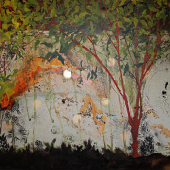 Painting titled "selva naranja" by Maria Rosa Astorga, Original Artwork