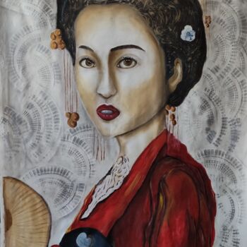 Pittura intitolato "Giapponese" da Maria Rotondo, Opera d'arte originale, Acrilico