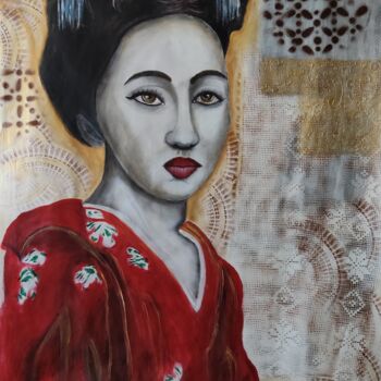 Pittura intitolato "Geisha" da Maria Rotondo, Opera d'arte originale, Acrilico
