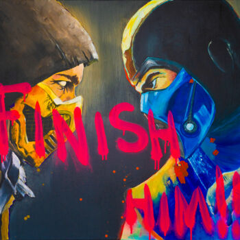 Malarstwo zatytułowany „"Finish him"” autorstwa Maria Saleh, Oryginalna praca, Akryl