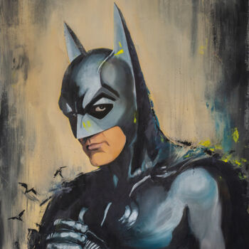 Ζωγραφική με τίτλο "Batman." από Maria Saleh, Αυθεντικά έργα τέχνης, Ακρυλικό