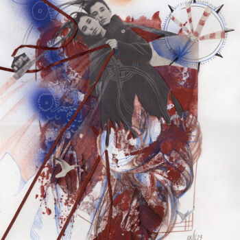 Pintura titulada "Eurus, wind from th…" por Maria Shedrina, Obra de arte original, Collages