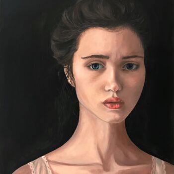 Картина под названием "Young woman" - Maria Shopkhoeva, Подлинное произведение искусства, Масло