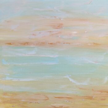 Картина под названием "Golden coast" - Maria Slynko, Подлинное произведение искусства, Масло Установлен на Деревянная рама д…