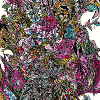 Dessin intitulée "Spring Flowers" par Maria Susarenko, Œuvre d'art originale, Marqueur
