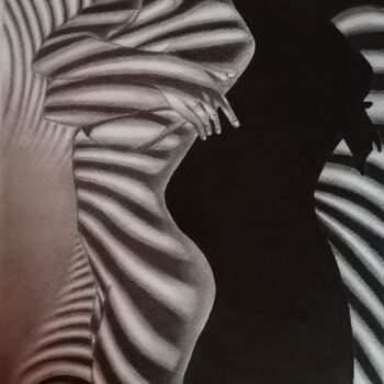 Рисунок под названием "shadows" - Maria Teresa Napolitano, Подлинное произведение искусства, Графит