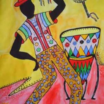 Painting titled "Samba" by Maria Terezinha De Lima, Original Artwork, Oil