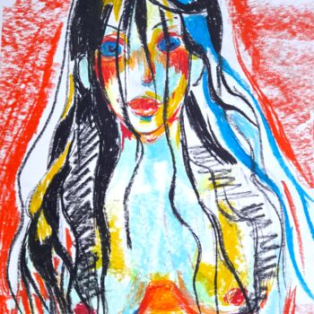 "Portrait, girl, wom…" başlıklı Tablo Maria Terskikh tarafından, Orijinal sanat, Pastel